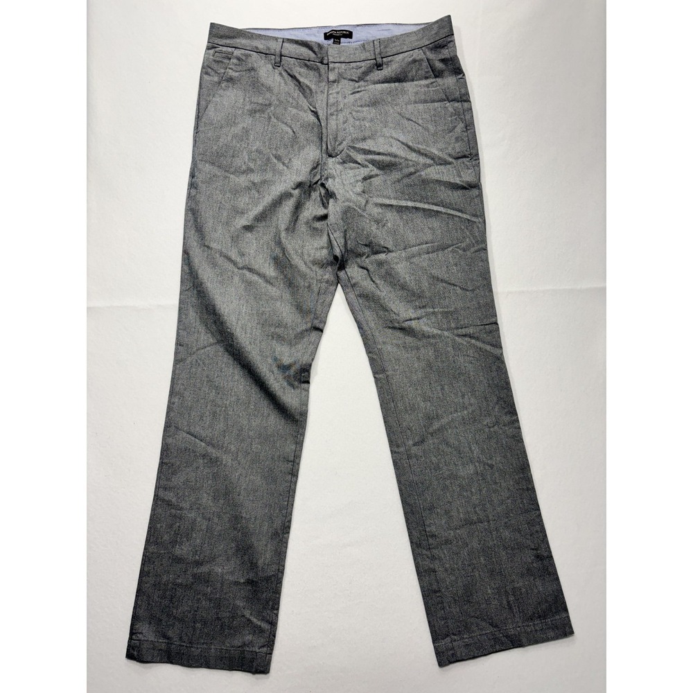 Banana Republic Chino Pants Mens 36x34 Gray Straight Fit Chambray Casual Work
